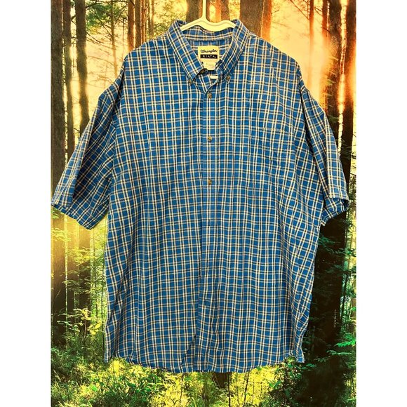 WRANGLER RIATA (Mens XXL) Button Up Plaid Blue Long Sleeve Shirt - Picture 1 of 3